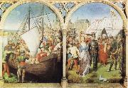Hans Memling The Martyrdom of St Ursula's Companions and The Martyrdom of St Ursula painting